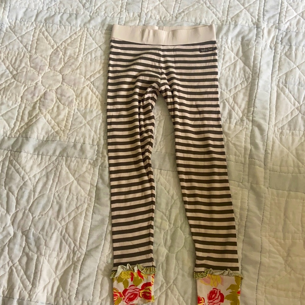 Matilda Jane cotton leggings striped Serenity